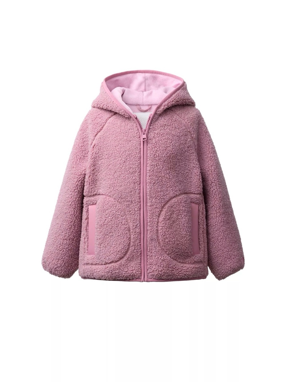 HOODED FAUX SHEARLING JACKET